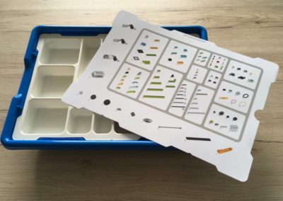 Test LEGO® Education WeDo 2.0 Sortiersystem und Teileübersicht.