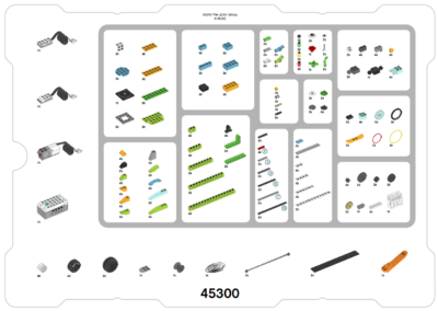 Test LEGO® Education WeDo 2.0 Teileübersicht.