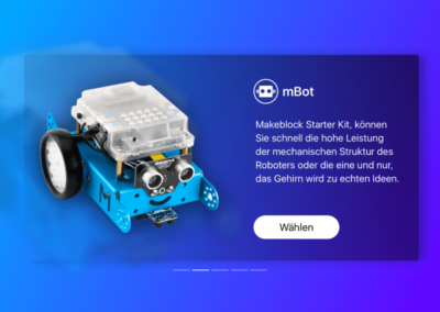 Makeblock iPad App Auswahl Roboter.