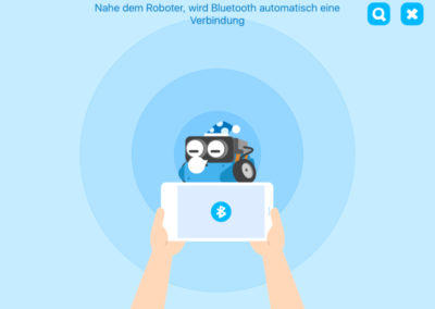 Makeblock iPad App Verbindungsaufbau.