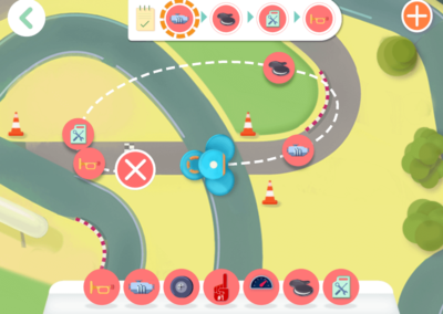 In der Path-App: Platziere die Hindernisse!