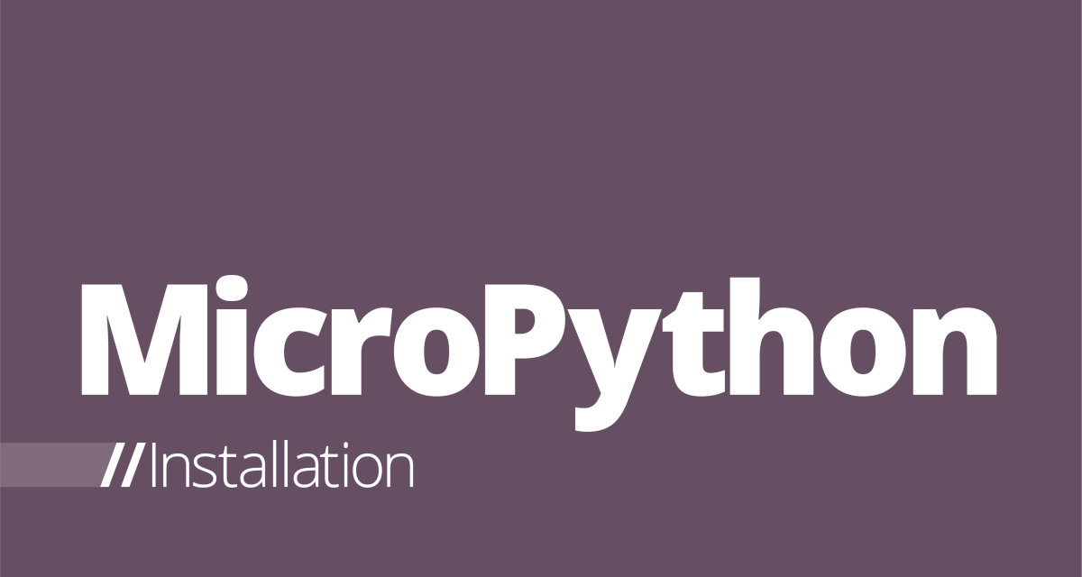 MicroPython – Installationsanleitung