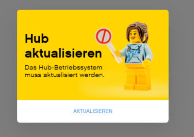 Ohne Update lässt sich mit dem Hub nicht weiterarbeiten.