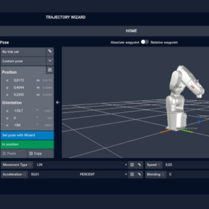 Die Benutzungsoberfläche der Software drag&bot