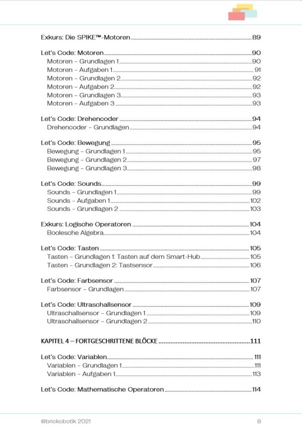 Inhaltsverzeichnis des SPIKE-E-books, Seite 4